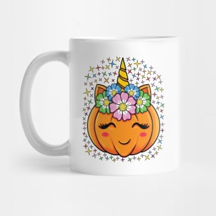 Unicorn Pumpkin Halloween Cute Thanksgiving Girls Party Gift Mug